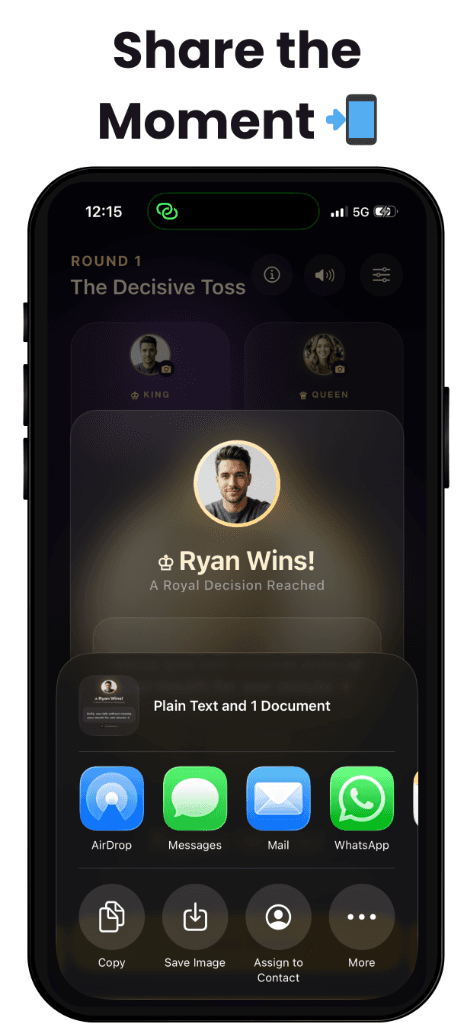 Victory share card screen