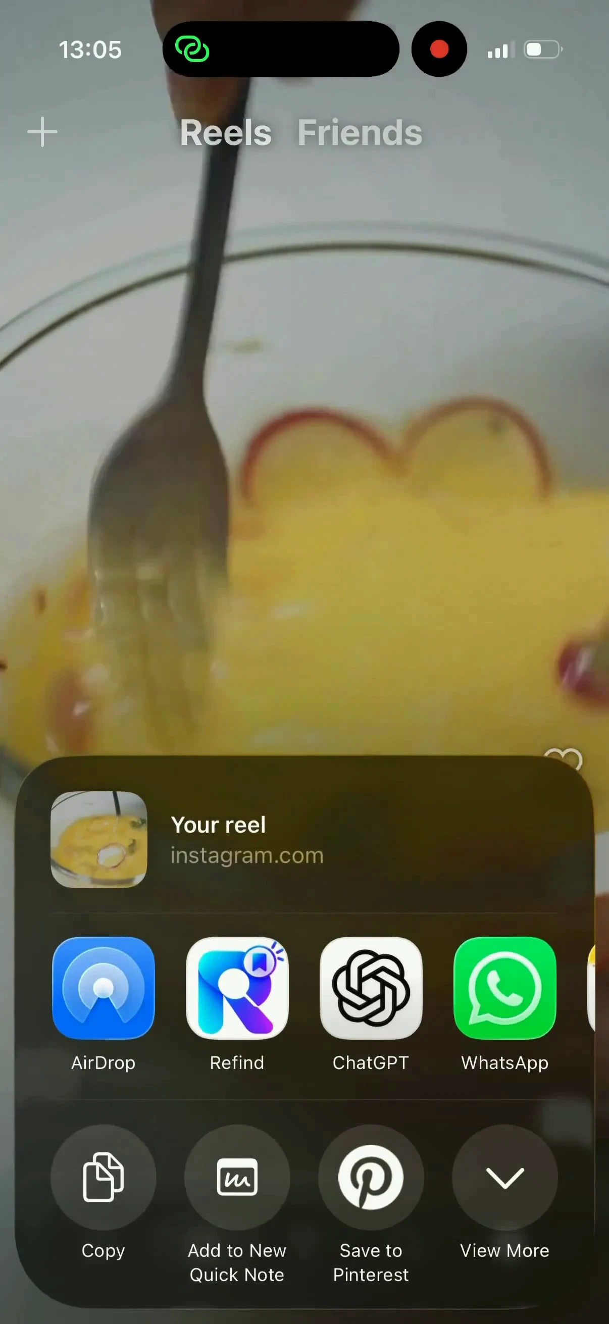 One-tap Share to Refind via native share sheet