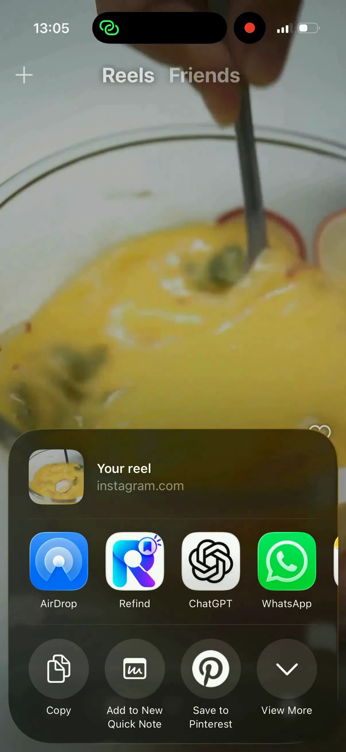 Instant background save with metadata in Refind